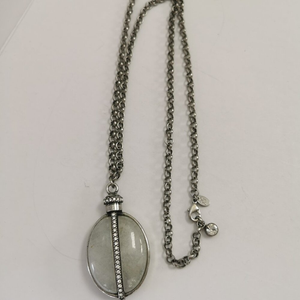 Lia Sophia Kiam Family " Crystal Fog" Genuine Rock Crystal & Cut Crystal Necklac